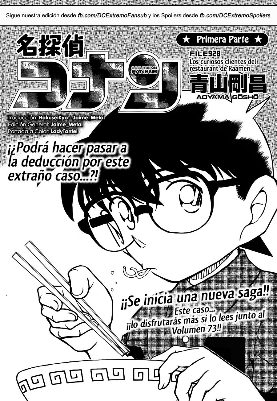 Detective Conan Capitulo 928: Los curiosos clientes del restaurant de Raamen página 2