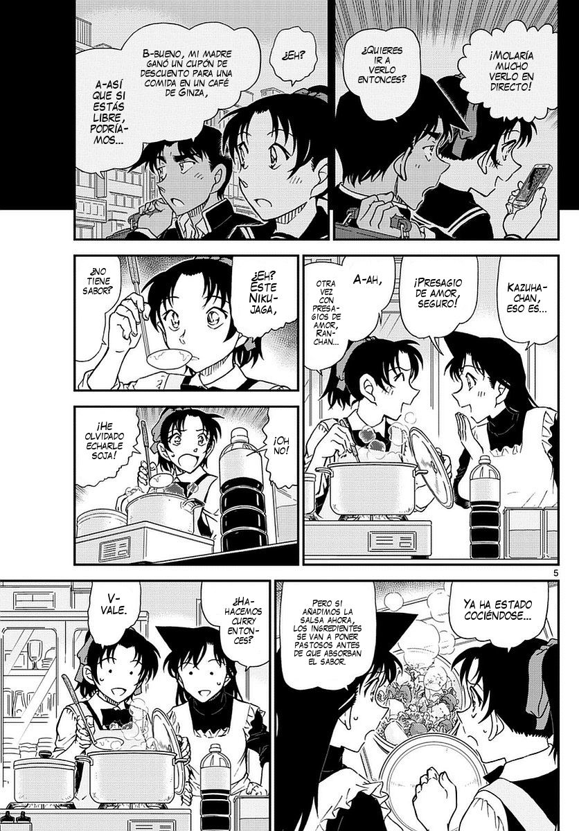 Detective Conan Capitulo 981: Matando el tiempo en el Café Poirot página 6
