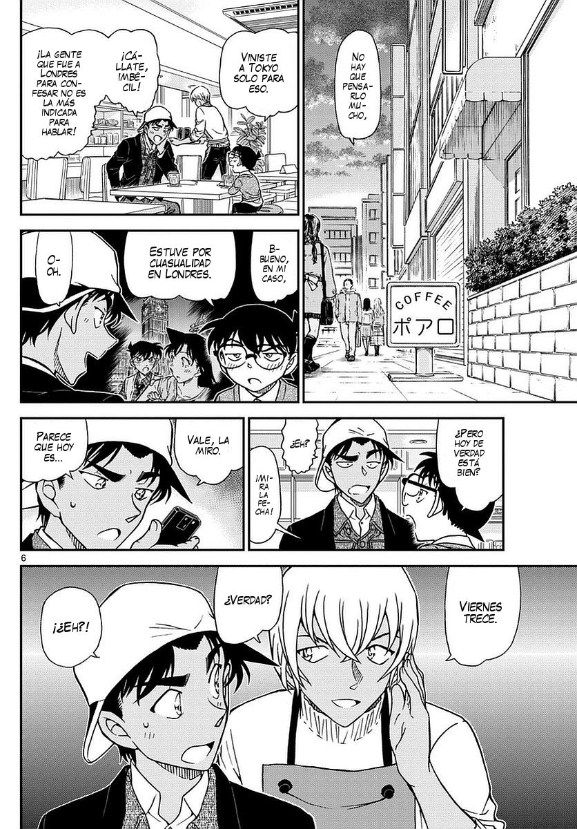 Detective Conan Capitulo 981: Matando el tiempo en el Café Poirot página 7