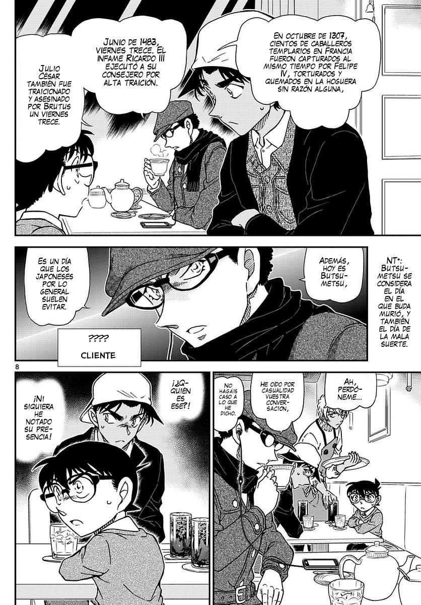Detective Conan Capitulo 981: Matando el tiempo en el Café Poirot página 9
