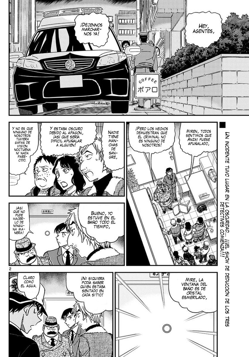 Detective Conan Capitulo 983: Solución del misterio en el Café Poirot página 3