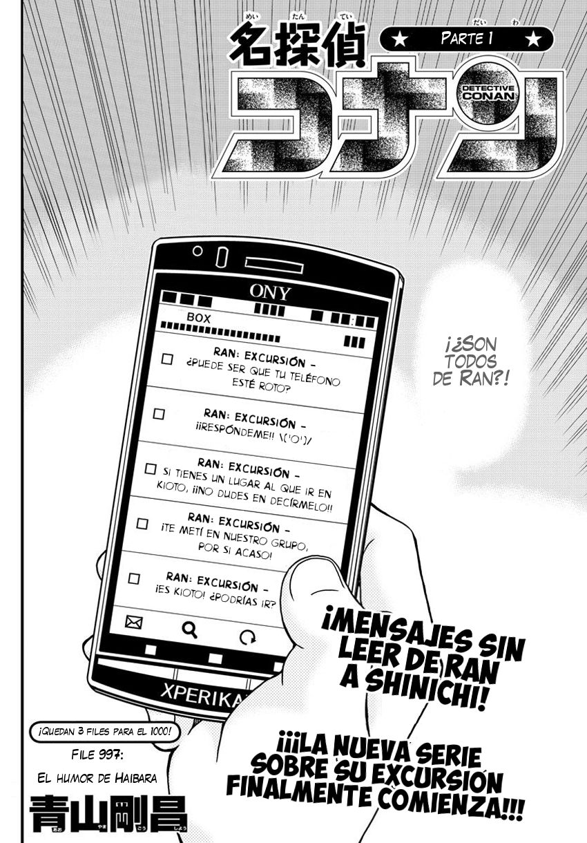 Detective Conan Capitulo 997: El humor de Haibara página 3