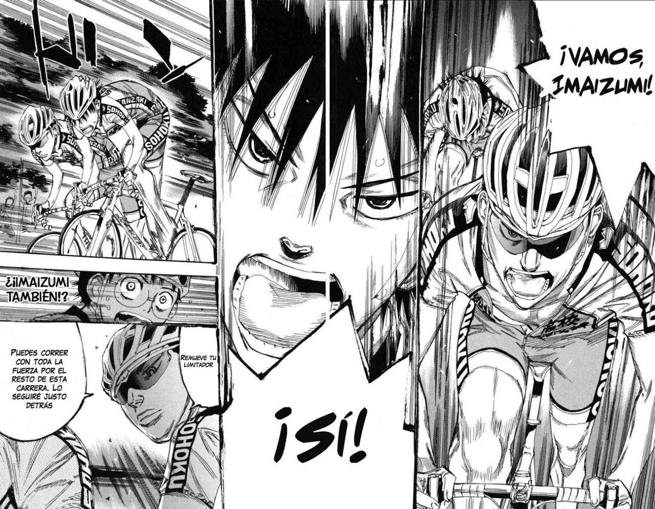 Yowamushi Pedal Capitulo 101: Carrera.101 Los ases hacen sus movimientos página 13