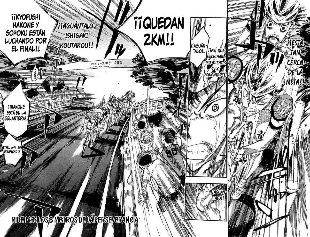 Yowamushi Pedal Capitulo 145: Los 3 metros de la perseverancia página 2