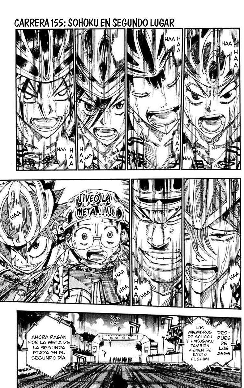 Yowamushi Pedal Capitulo 155: Carrera 155: Sohoku en segundo lugar página 2