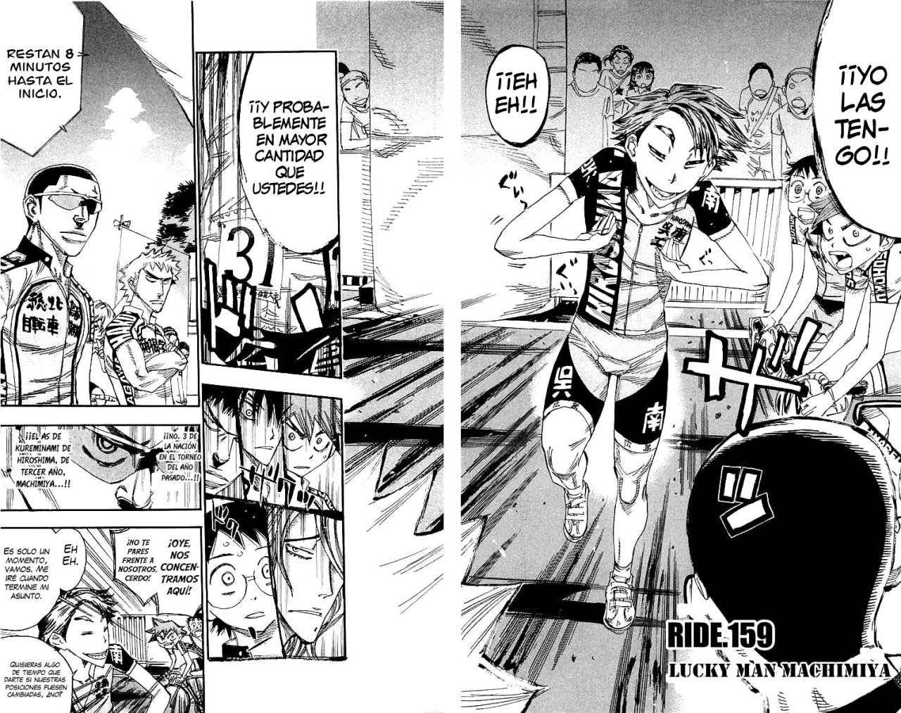 Yowamushi Pedal Capitulo 159: El hombre con suerte Machimiya página 3