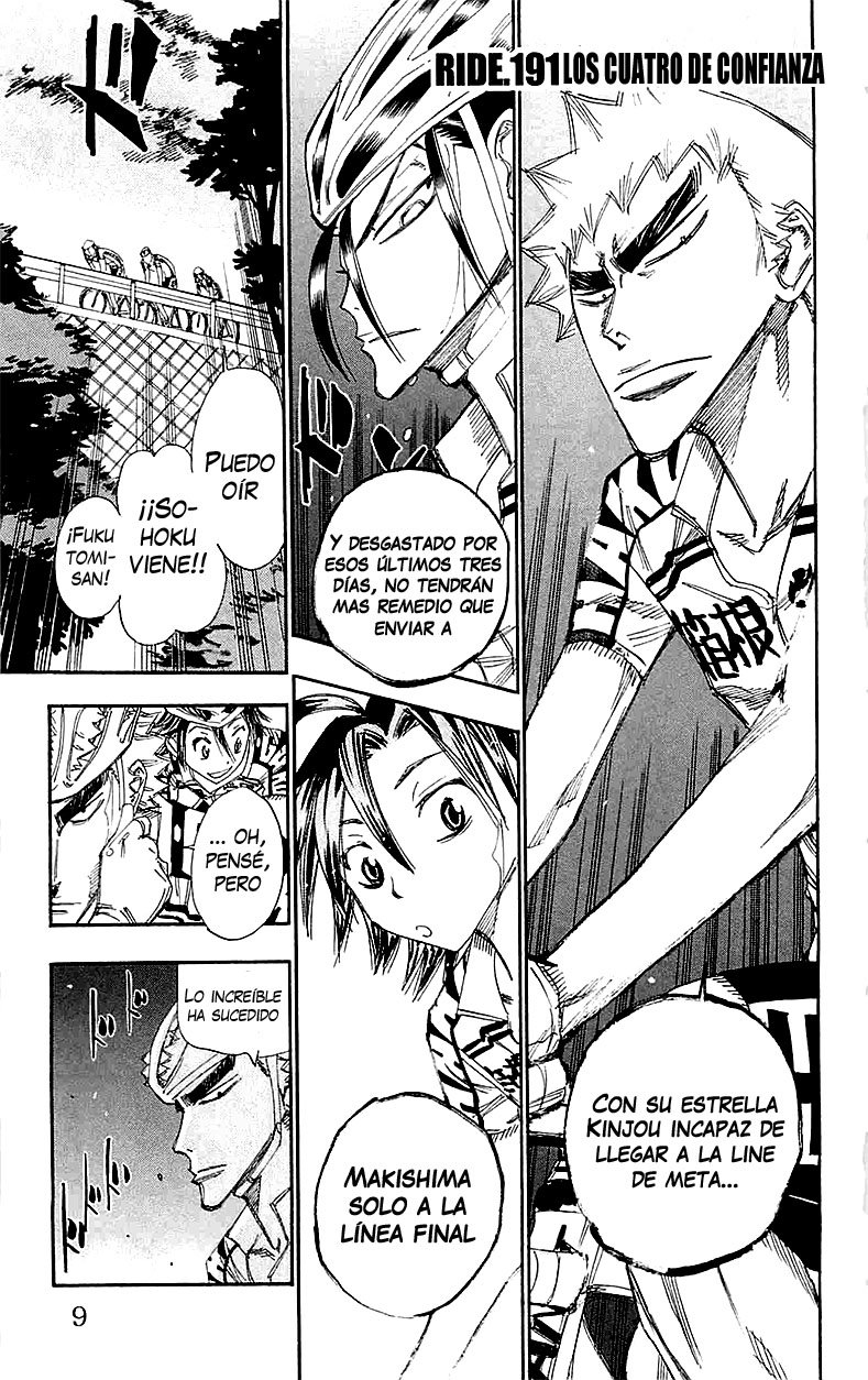 Yowamushi Pedal Capitulo 191: ¡¡CAZA!! página 9