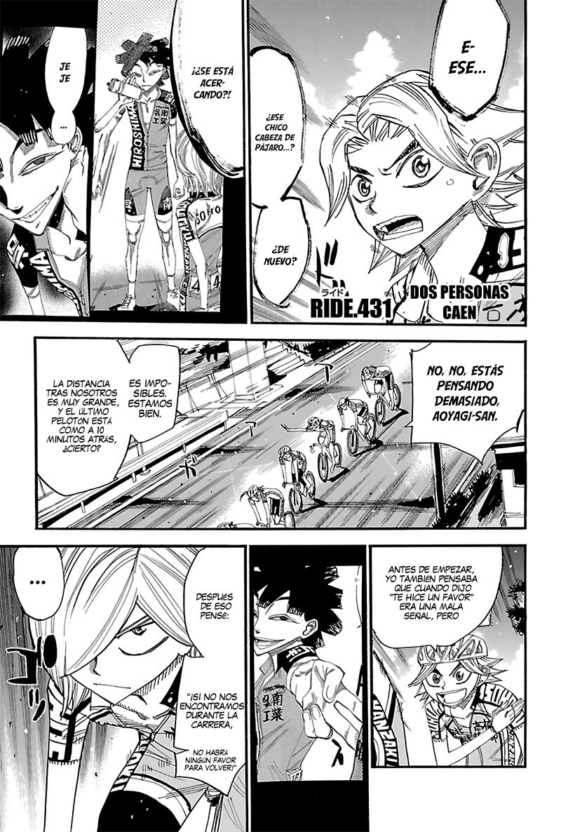 Yowamushi Pedal Capitulo 431: Dos personas caen página 2