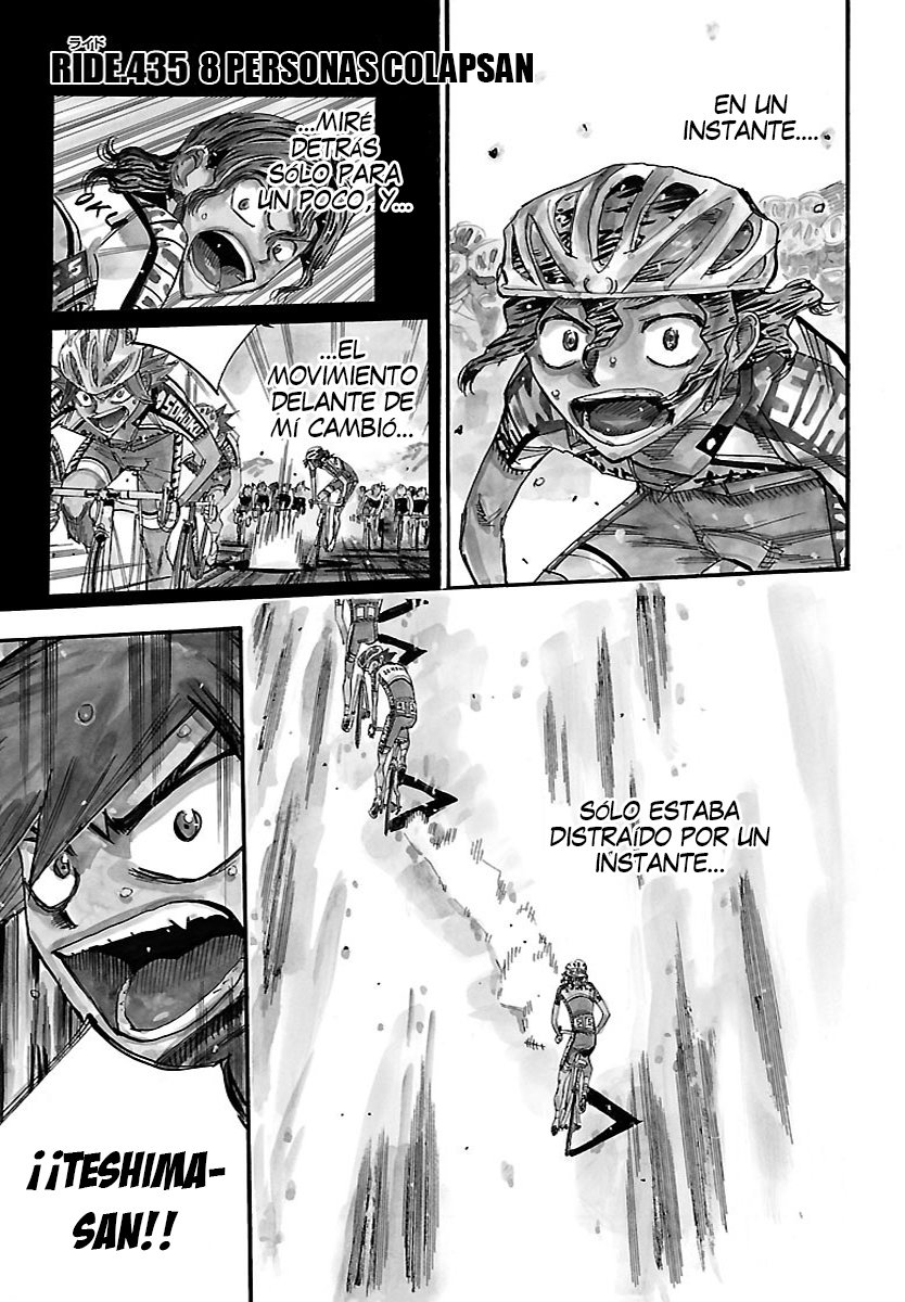 Yowamushi Pedal Capitulo 435: 8 personas caen página 8