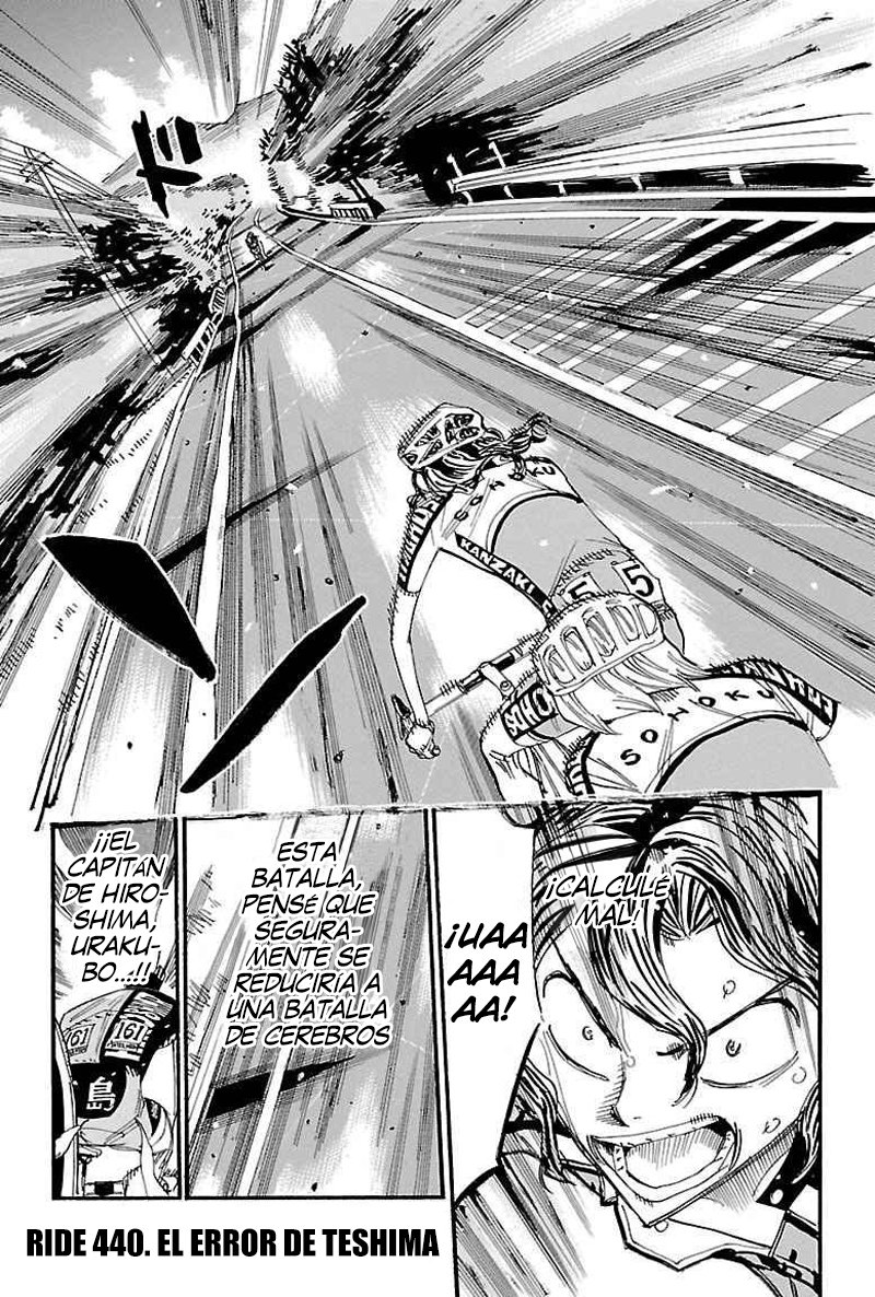 Yowamushi Pedal Capitulo 440: El error de Teshima página 2