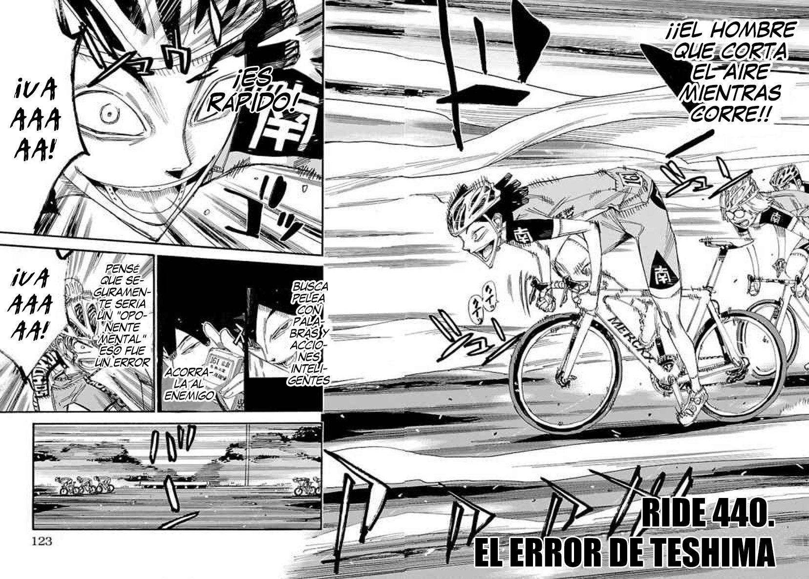Yowamushi Pedal Capitulo 440: El error de Teshima página 3