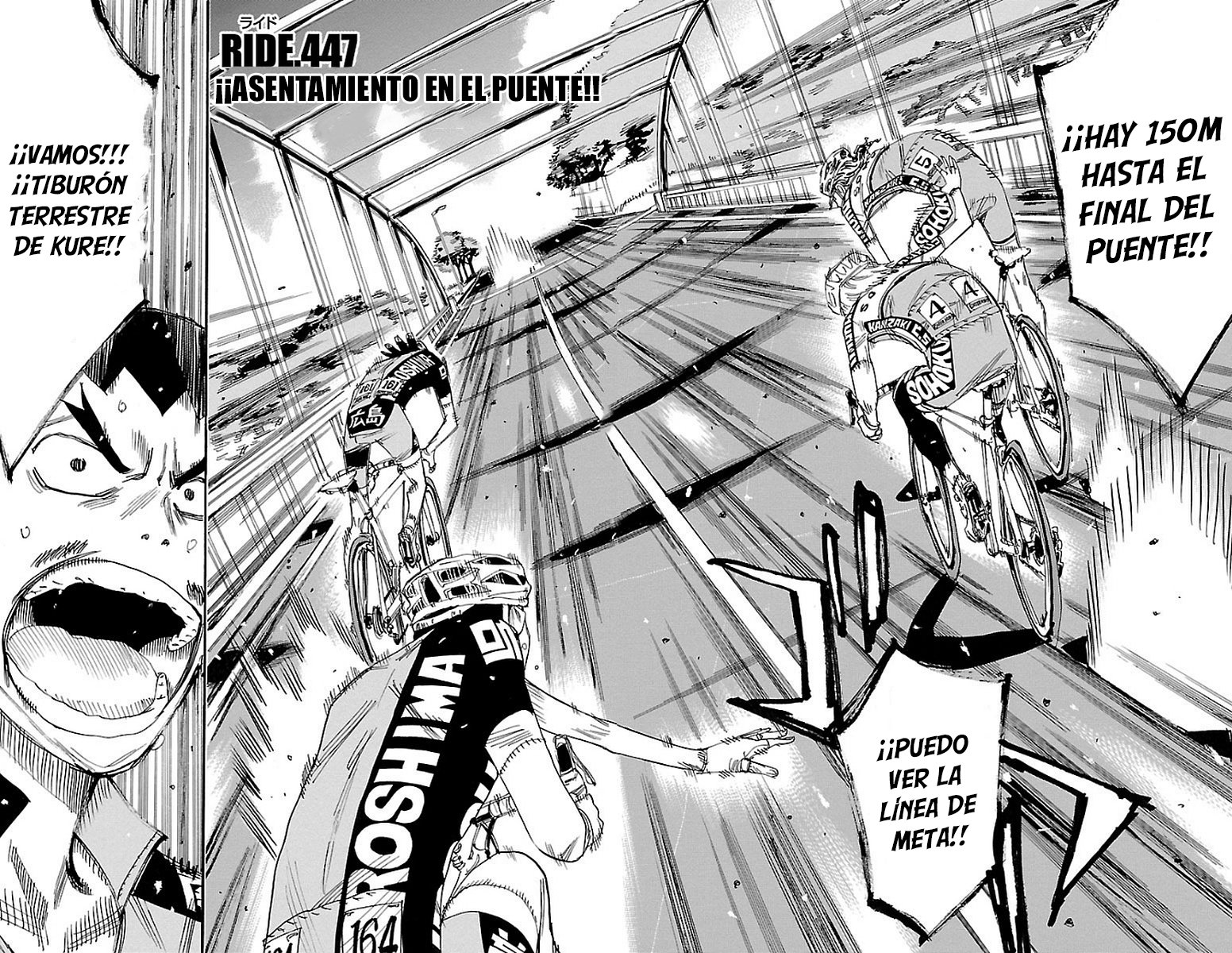 Yowamushi Pedal Capitulo 447: ¡¡Asentamiento en el puente!! página 3