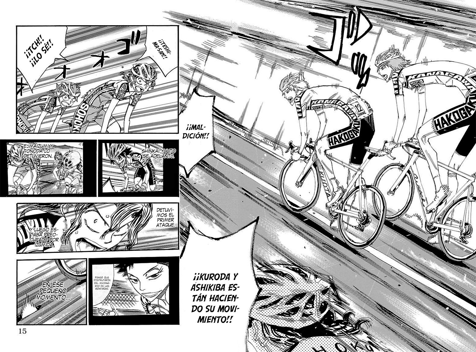 Yowamushi Pedal Capitulo 459: Ataque feroz página 14