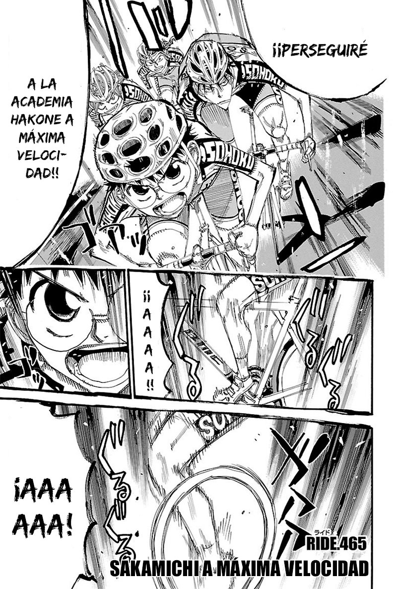 Yowamushi Pedal Capitulo 465: Sakamichi a máxima velocidad página 3