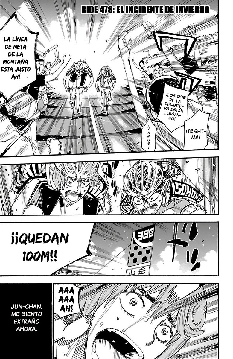 Yowamushi Pedal Capitulo 478: El incidente de invierno. página 2