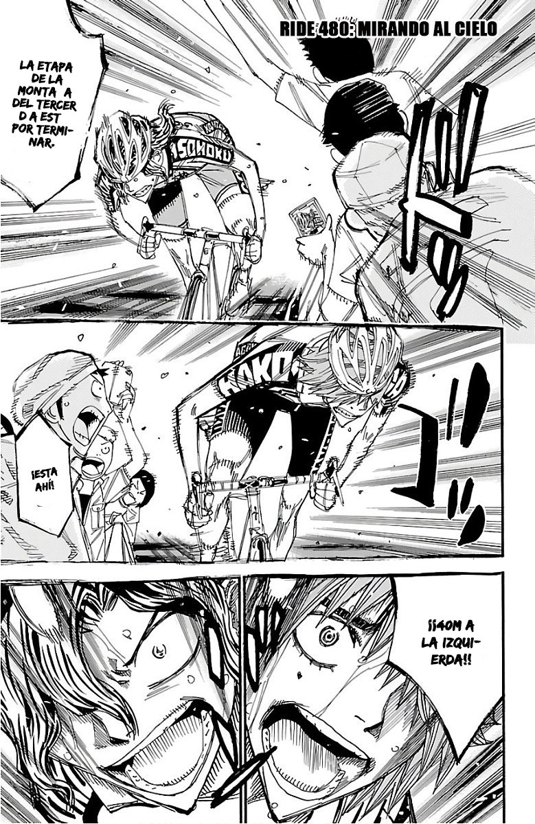 Yowamushi Pedal Capitulo 480: Mirando al cielo. página 2