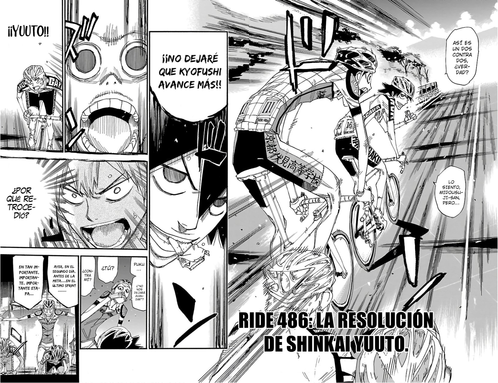 Yowamushi Pedal Capitulo 486: La resolución de Shinkai Yuuto página 3