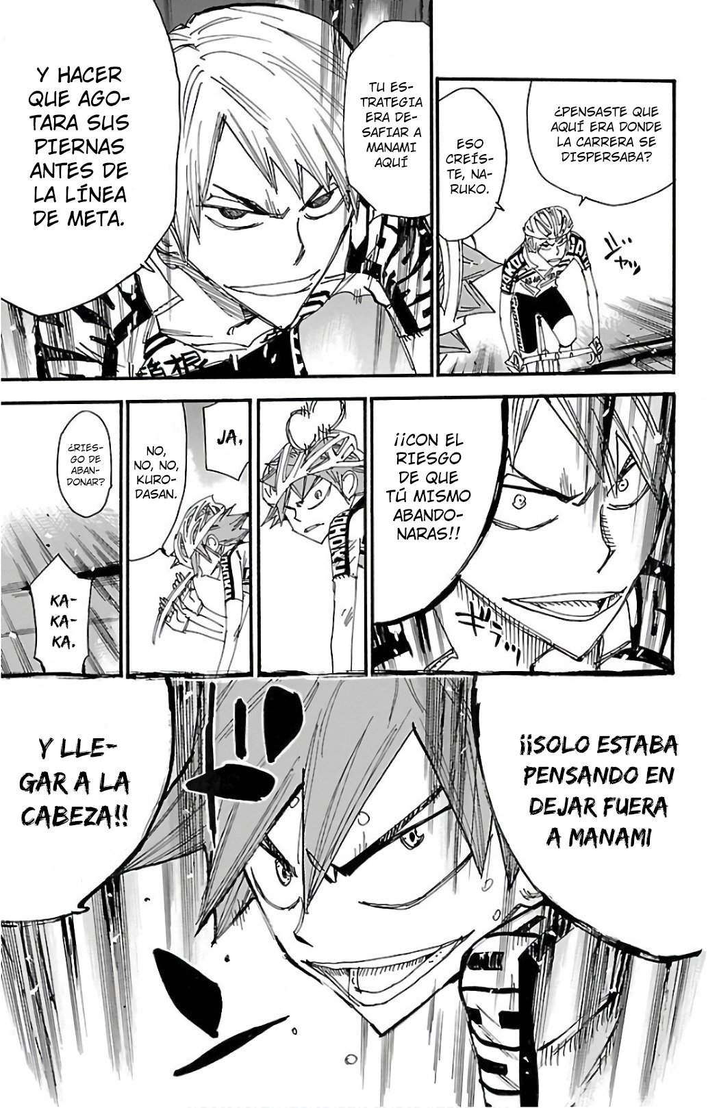 Yowamushi Pedal Capitulo 489: Naruko vs Manami página 14