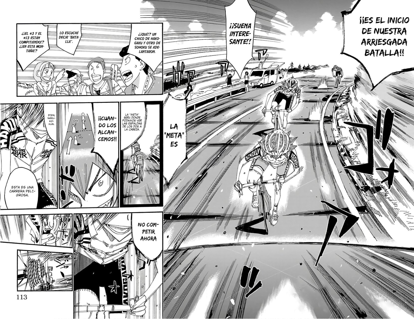 Yowamushi Pedal Capitulo 490: ¡Naruko! Una batalla peligrosa página 3