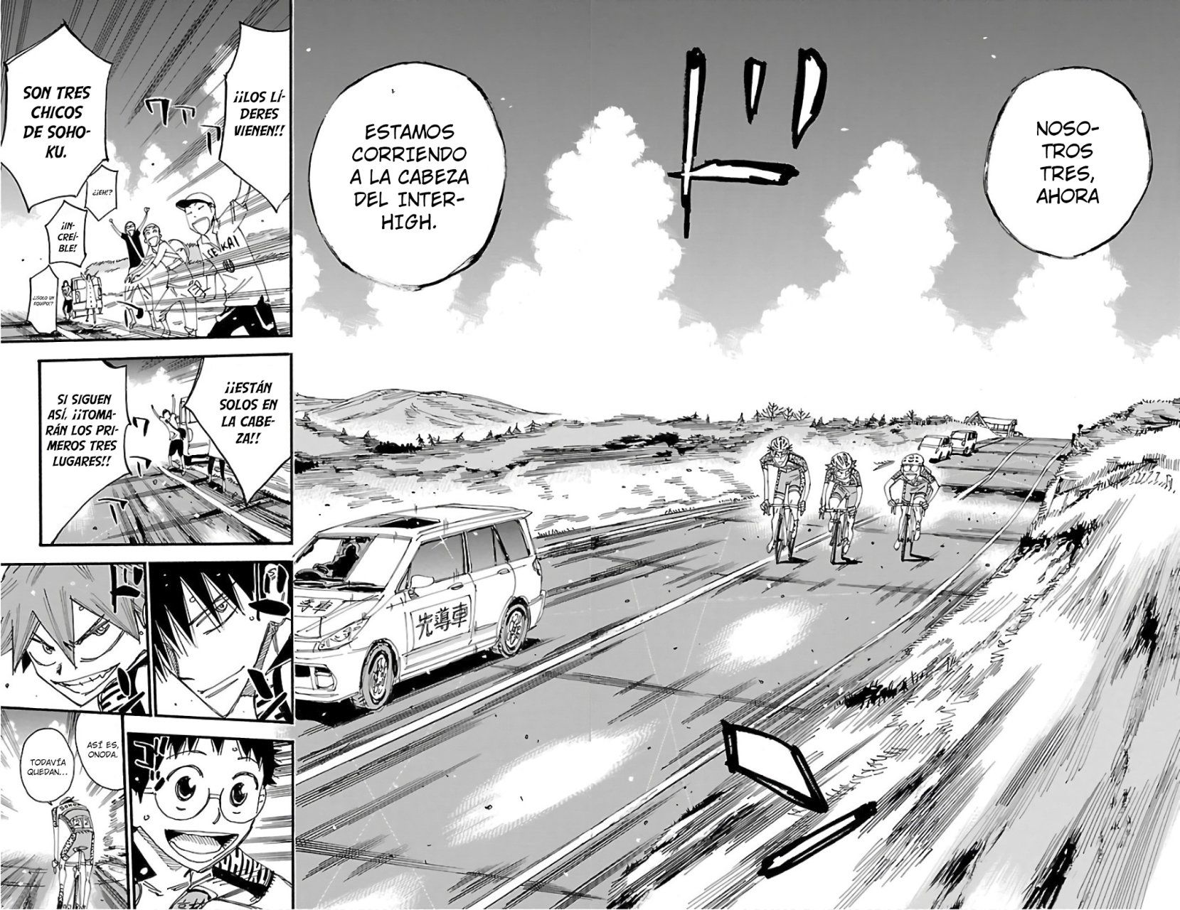 Yowamushi Pedal Capitulo 492: ¡¡Las tres personas a la cabeza!! página 10