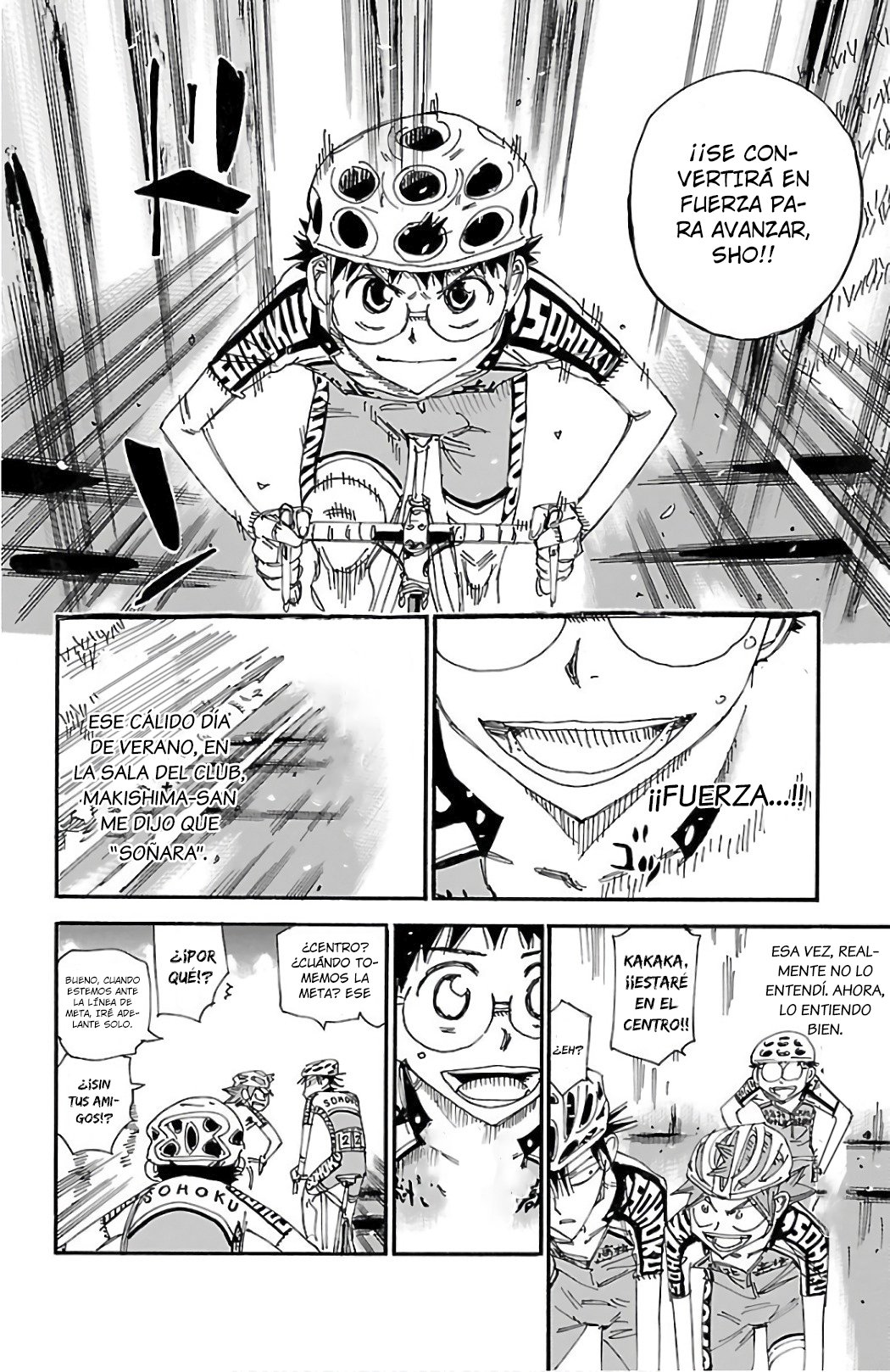 Yowamushi Pedal Capitulo 492: ¡¡Las tres personas a la cabeza!! página 14