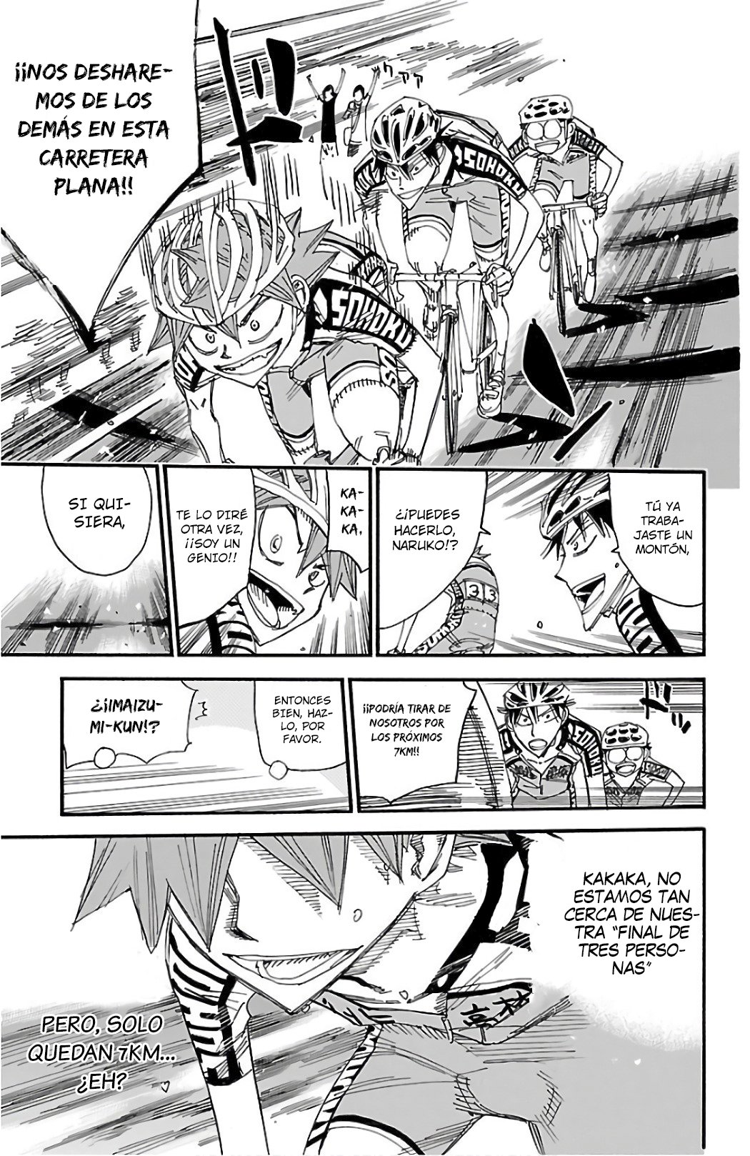 Yowamushi Pedal Capitulo 492: ¡¡Las tres personas a la cabeza!! página 17