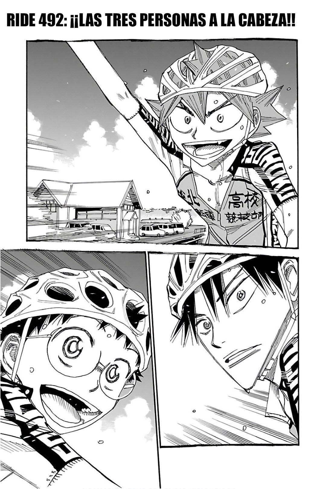 Yowamushi Pedal Capitulo 492: ¡¡Las tres personas a la cabeza!! página 2