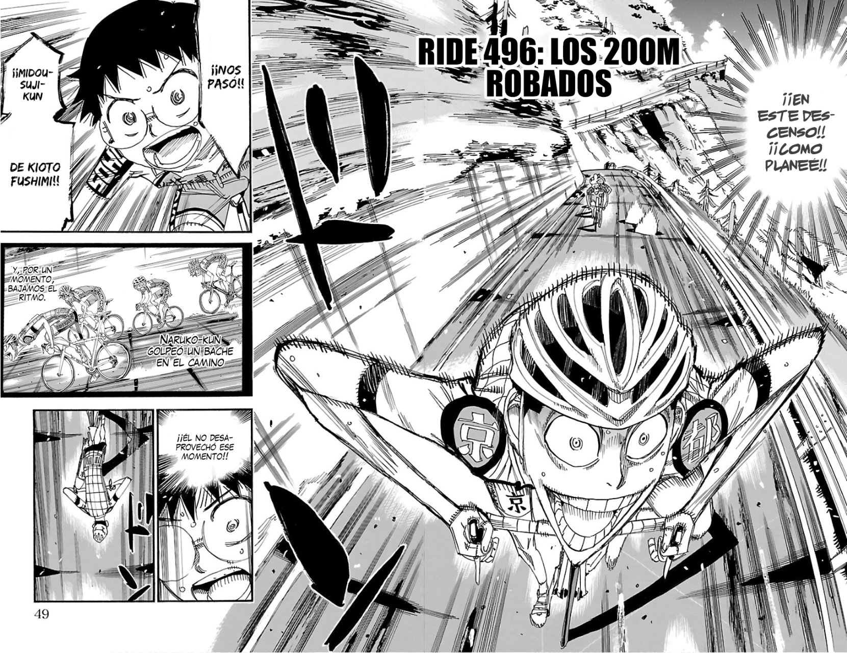 Yowamushi Pedal Capitulo 496: Los 200m robados página 3