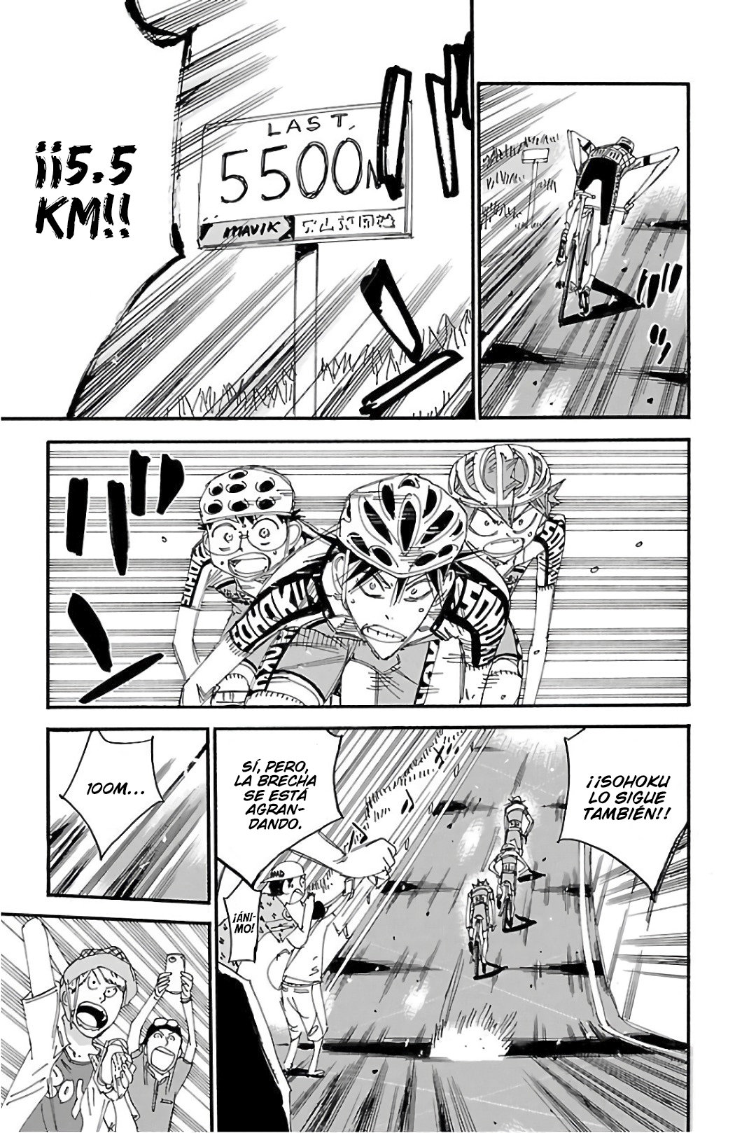 Yowamushi Pedal Capitulo 496: Los 200m robados página 9