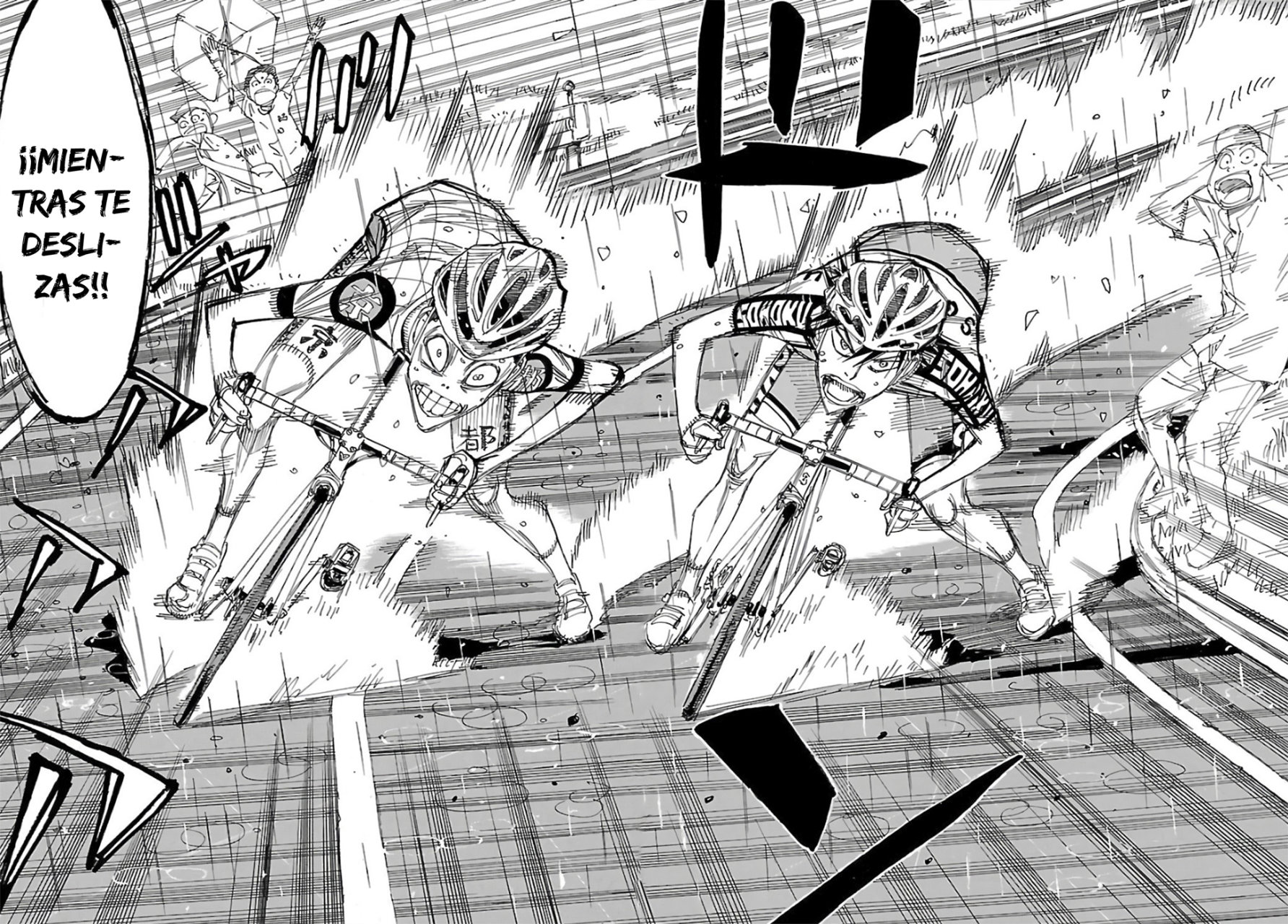 Yowamushi Pedal Capitulo 505: El descenso lluvioso página 14