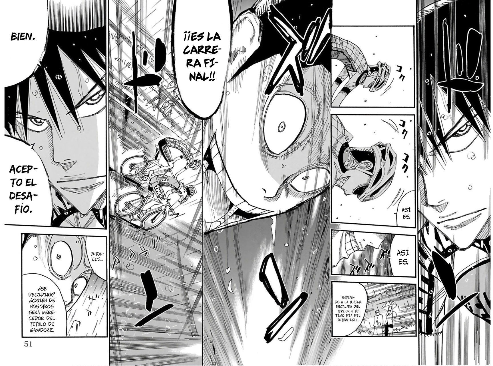 Yowamushi Pedal Capitulo 505: El descenso lluvioso página 4
