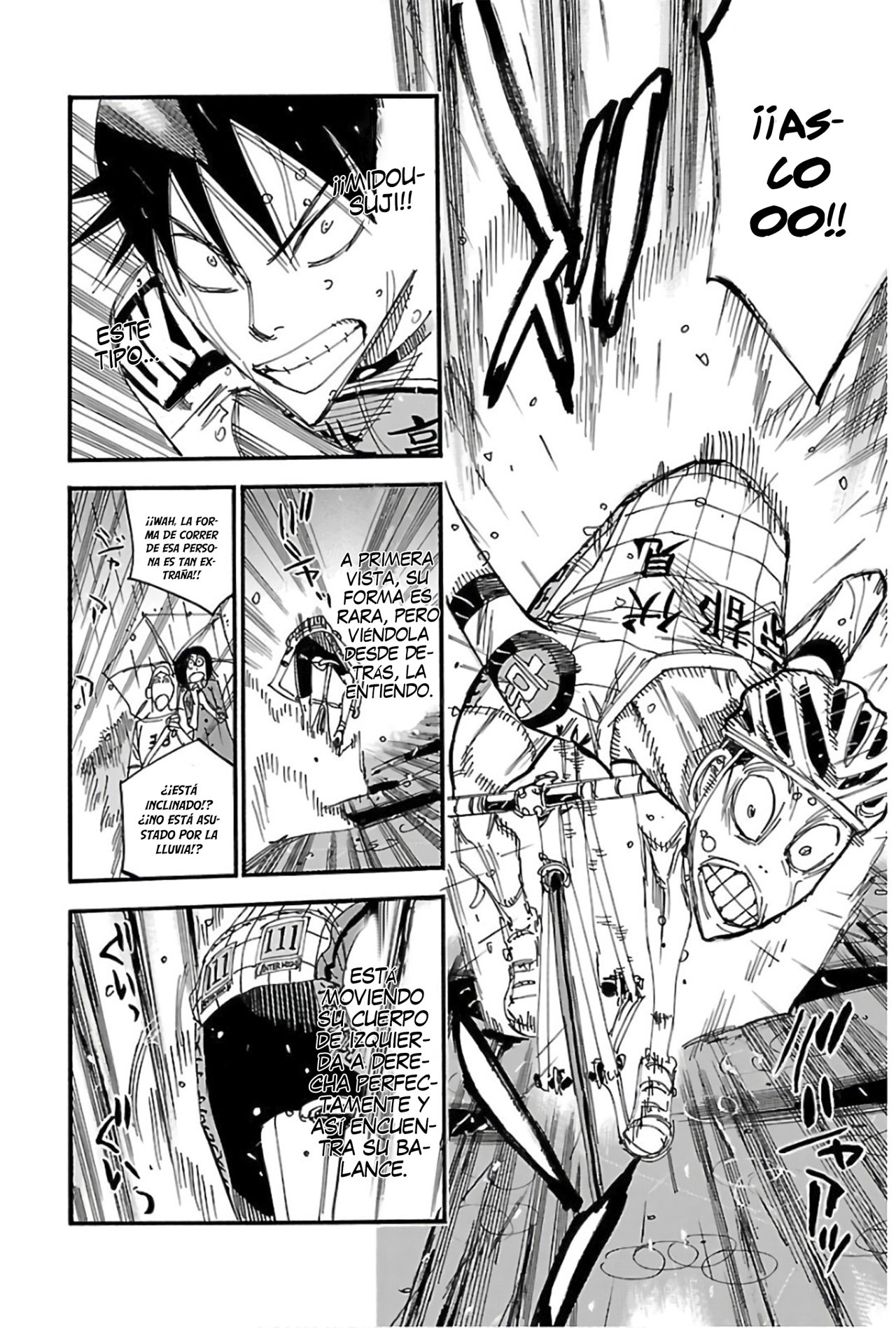 Yowamushi Pedal Capitulo 505: El descenso lluvioso página 8