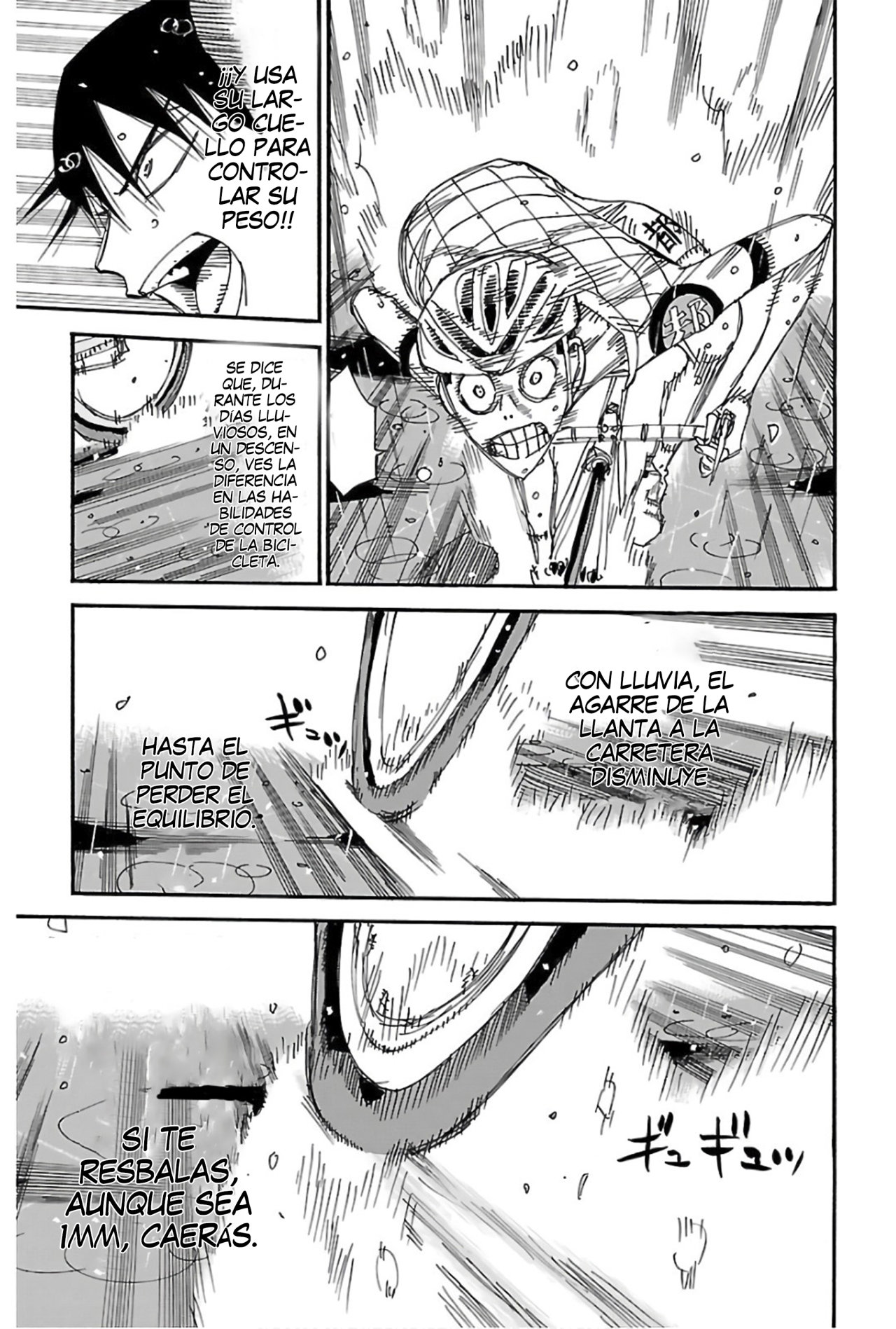 Yowamushi Pedal Capitulo 505: El descenso lluvioso página 9