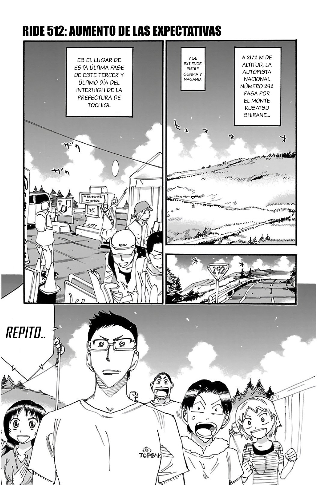 Yowamushi Pedal Capitulo 512: Aumento de las expectativas. página 9