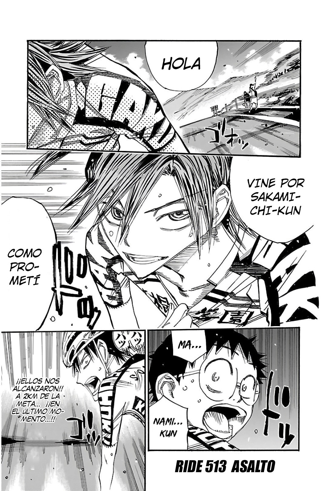 Yowamushi Pedal Capitulo 513: Asalto. página 2