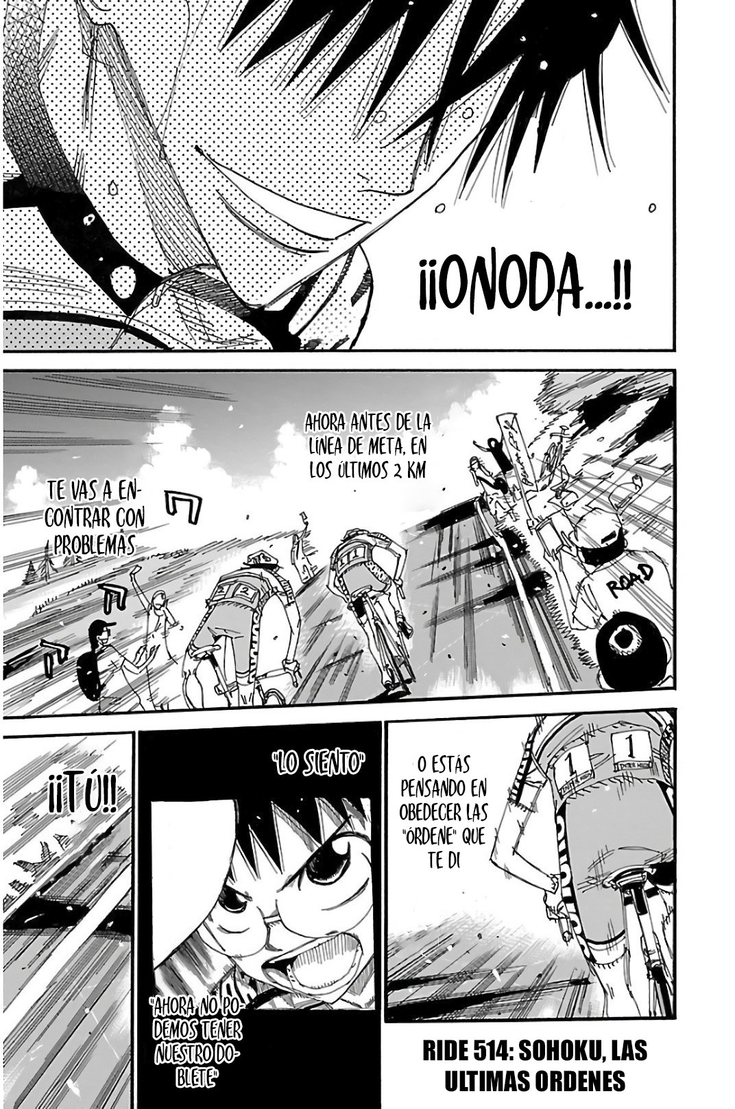 Yowamushi Pedal Capitulo 514: Sohoku, las últimas ordenes. página 2