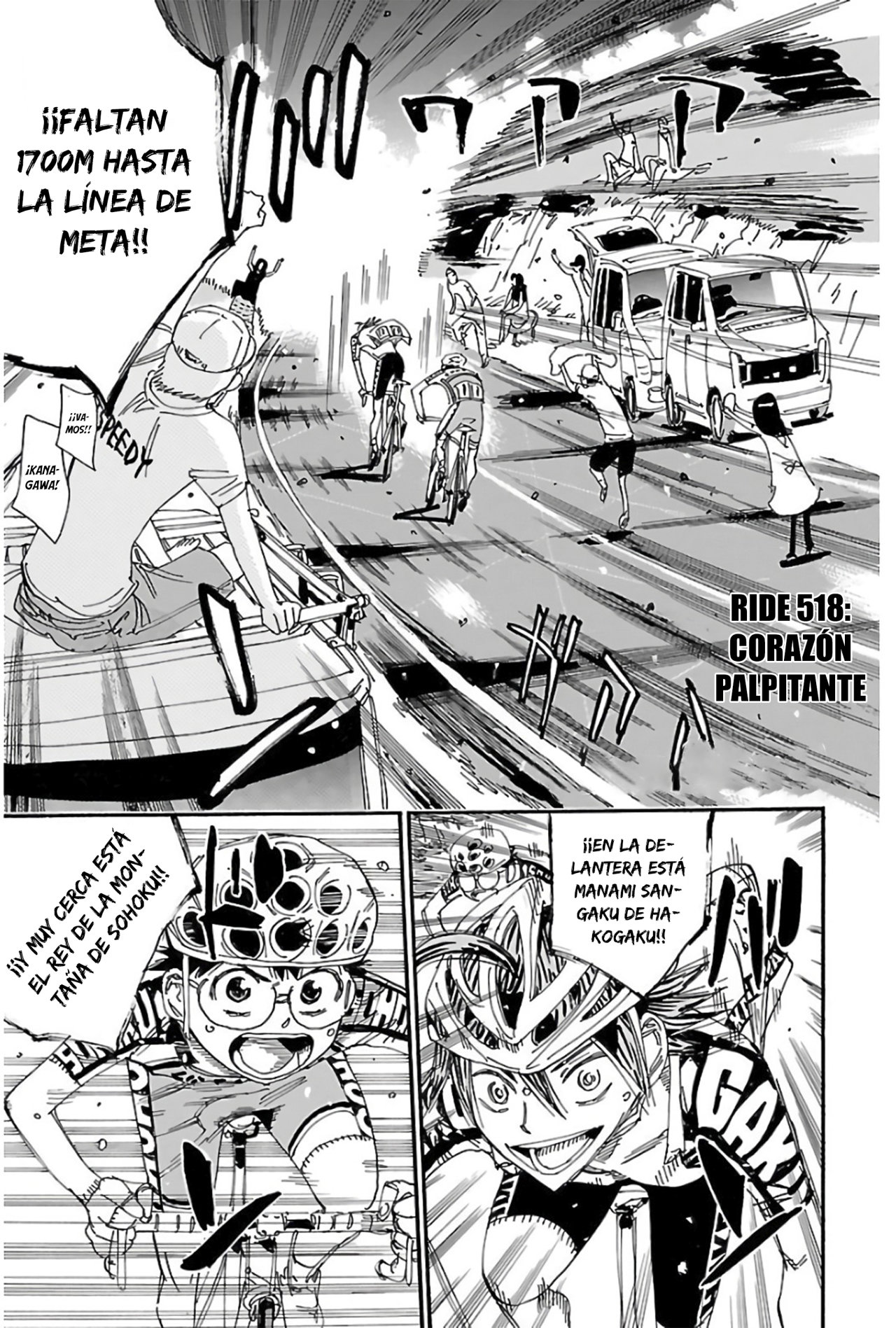 Yowamushi Pedal Capitulo 518: Corazón palpitante. página 2