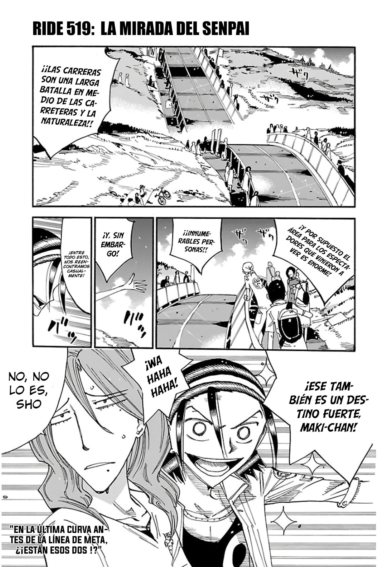 Yowamushi Pedal Capitulo 519: La mirada del Senpai. página 2