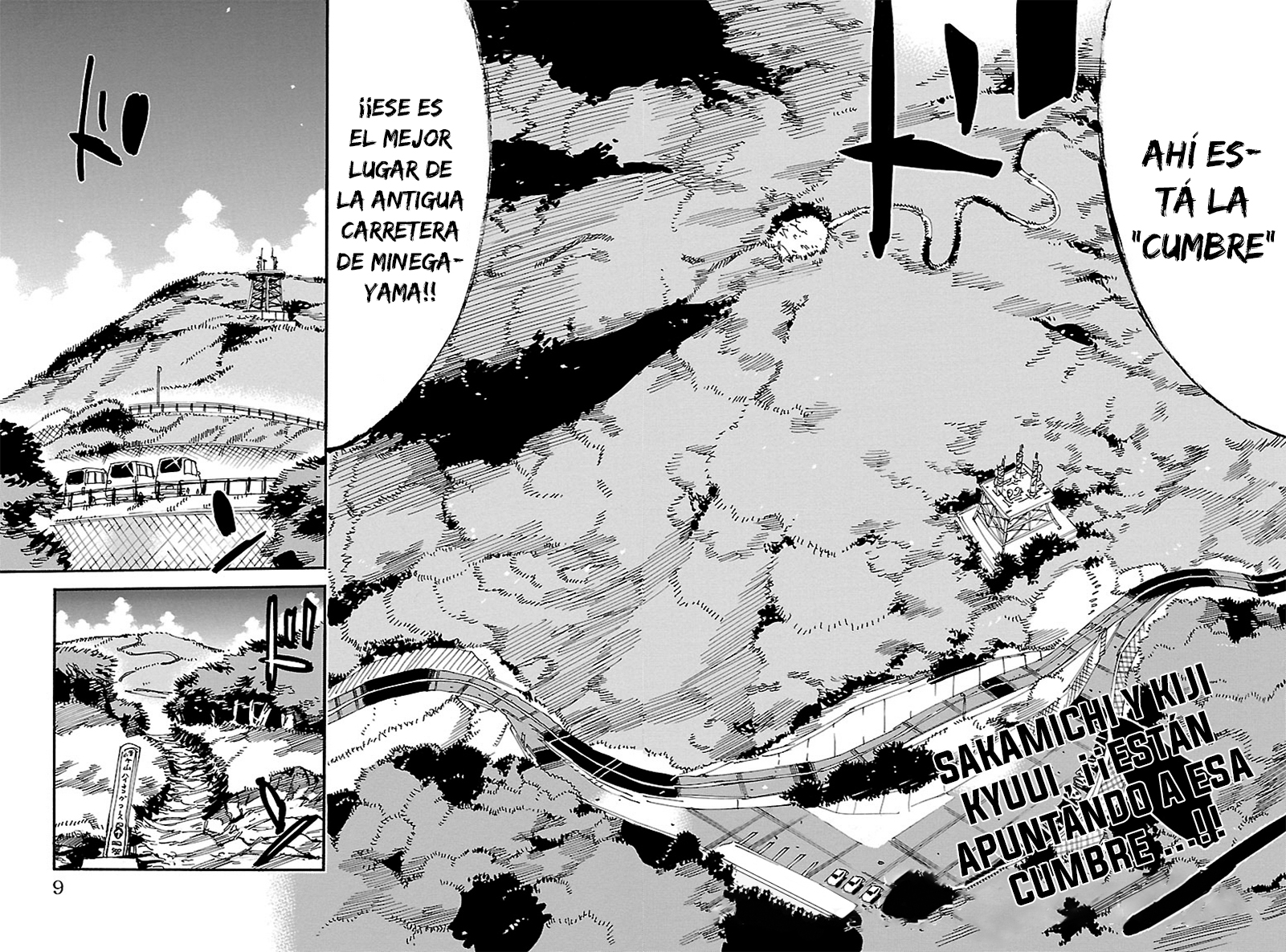 Yowamushi Pedal Capitulo 554: A la cima de la antigua carretera de Minegayama página 10