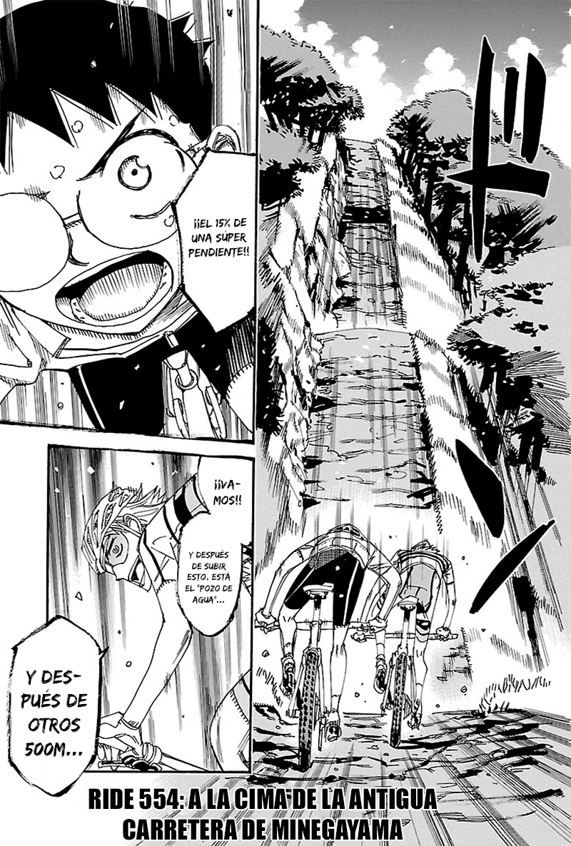 Yowamushi Pedal Capitulo 554: A la cima de la antigua carretera de Minegayama página 9