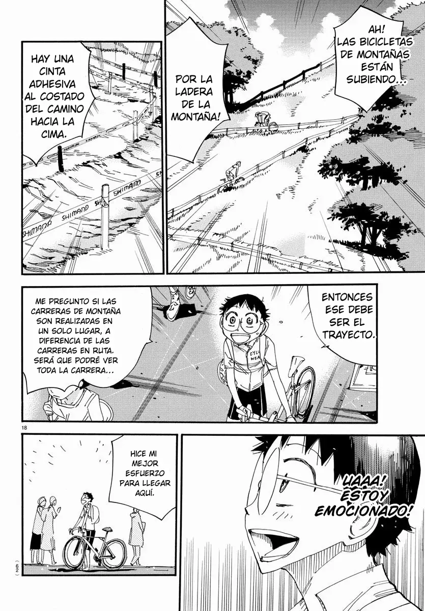 Yowamushi Pedal Capitulo 558: Un lugar donde quieres ir página 18