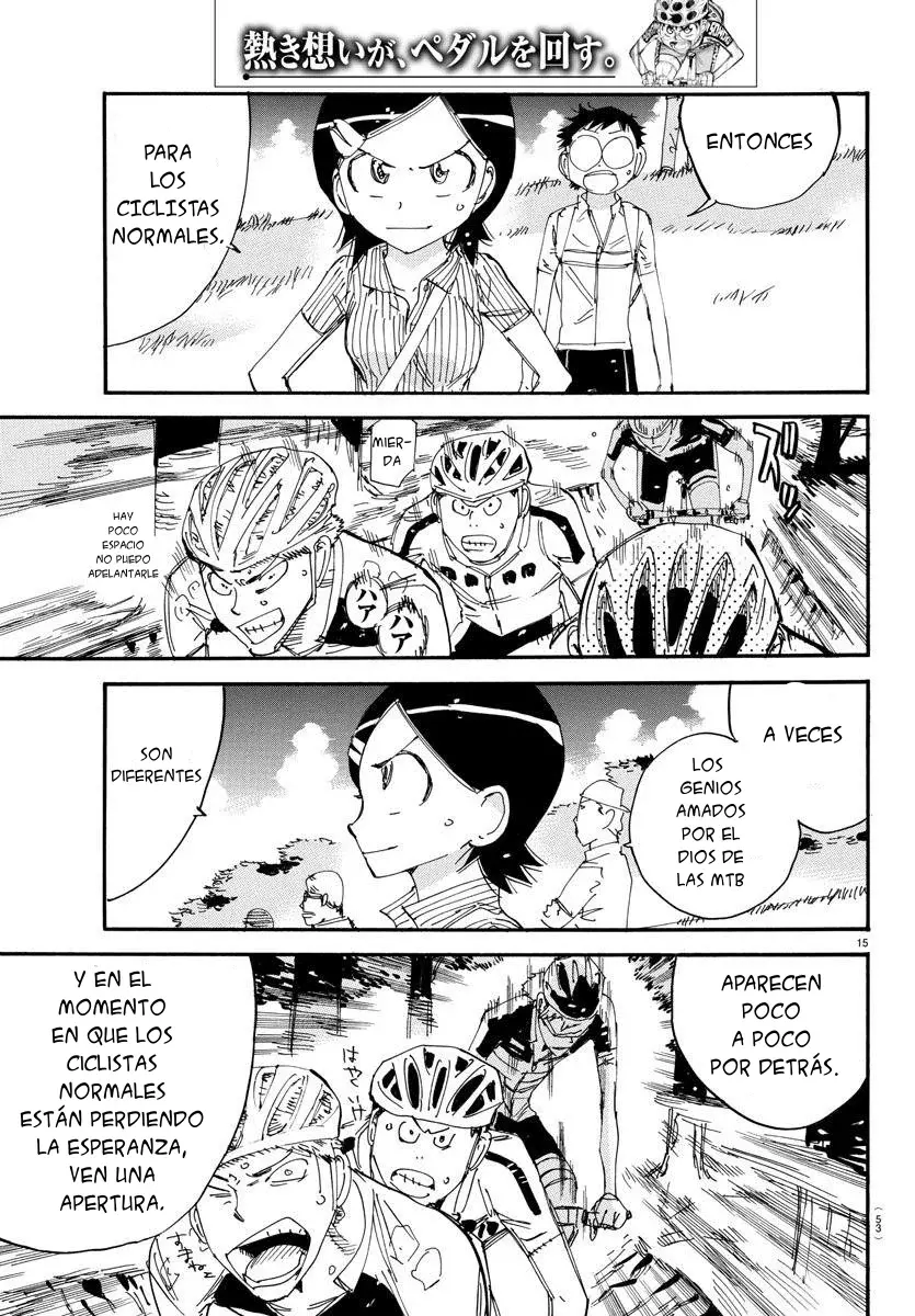 Yowamushi Pedal Capitulo 560: Comienza la carrera de MTB página 15