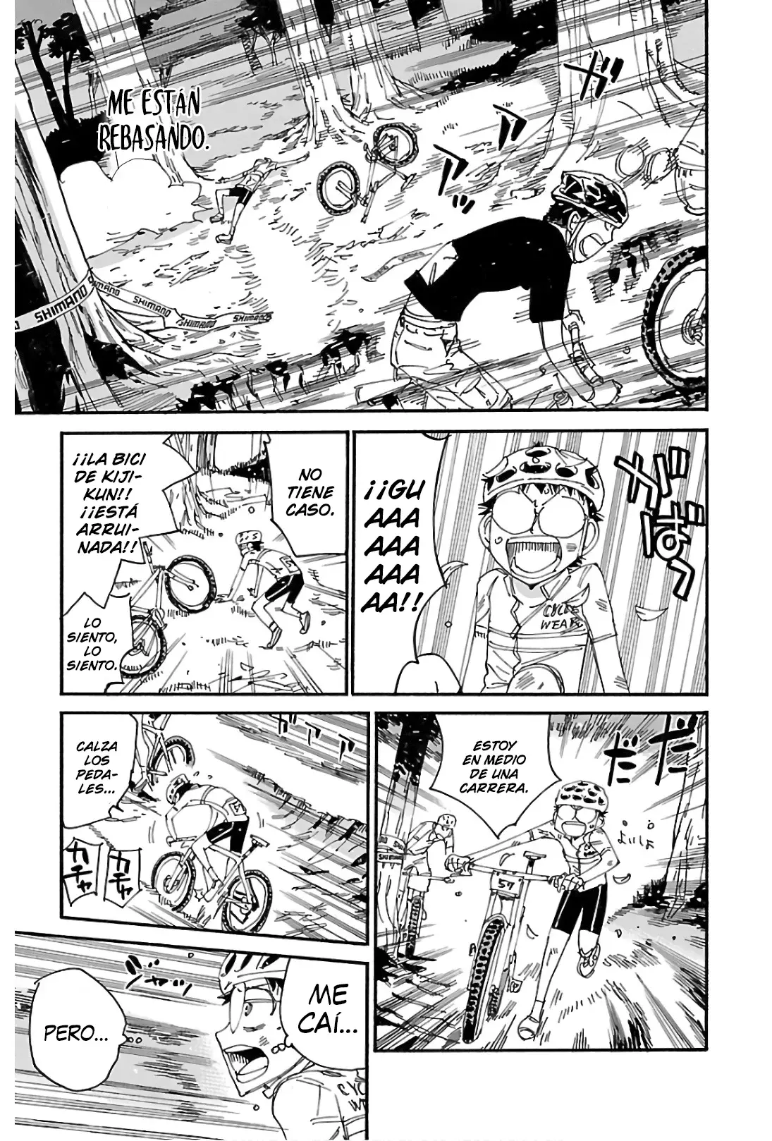Yowamushi Pedal Capitulo 581: La diferencia entre MTB y Ciclismo de Carretera página 15