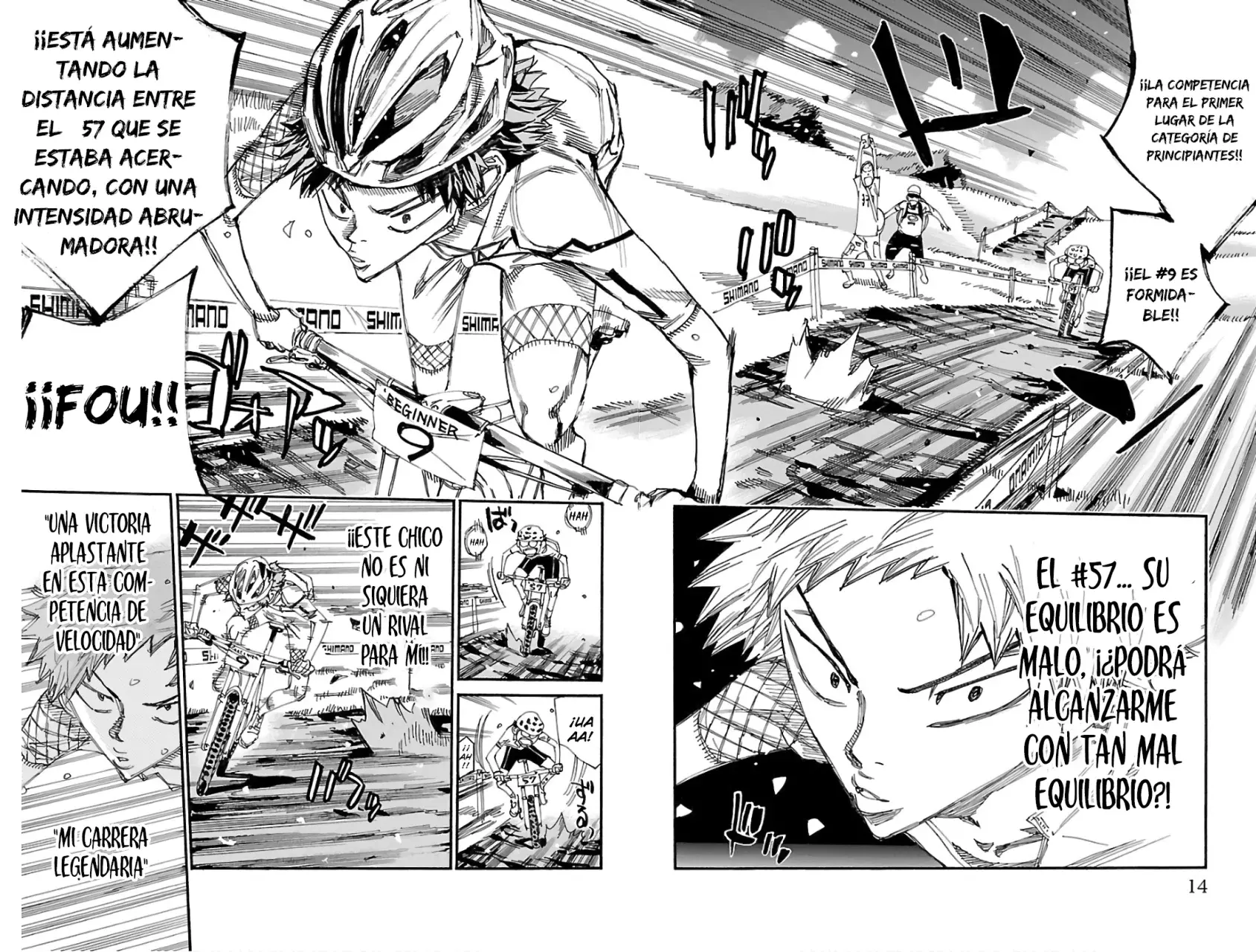 Yowamushi Pedal Capitulo 588: ¡El beso de la cinta! página 14