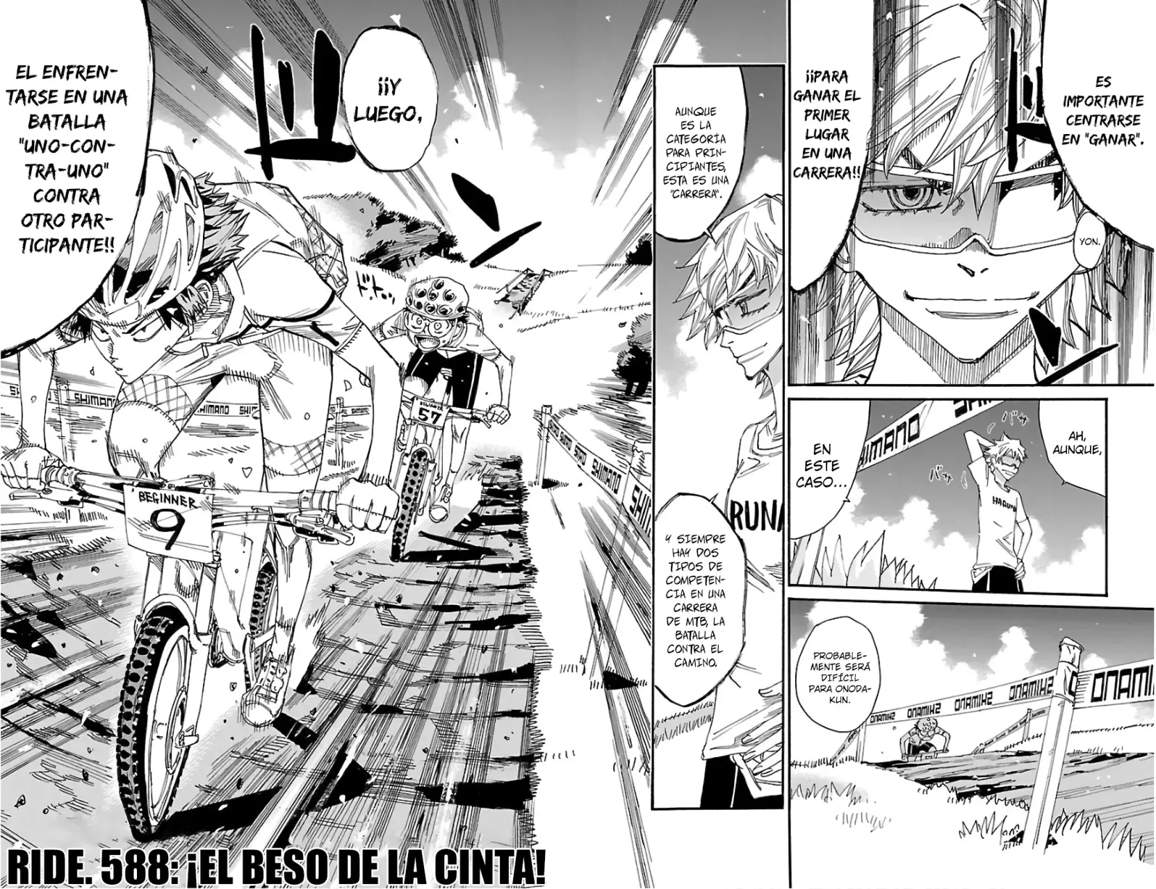 Yowamushi Pedal Capitulo 588: ¡El beso de la cinta! página 9