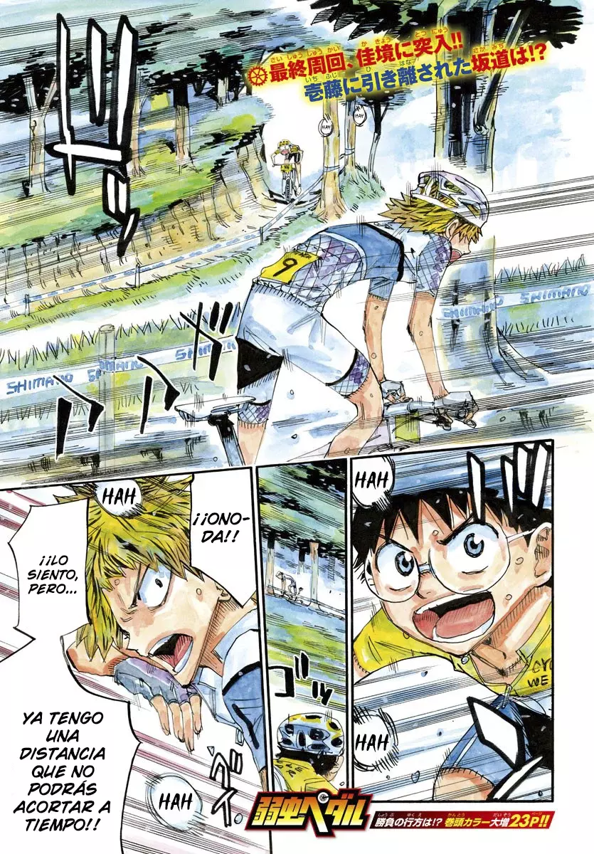 Yowamushi Pedal Capitulo 595: Una brecha suficiente. página 2
