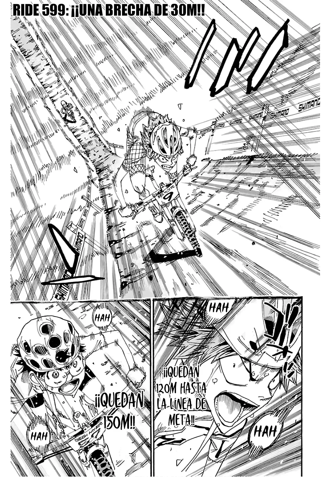 Yowamushi Pedal Capitulo 599: ¡¡Una brecha de 30m!! página 3