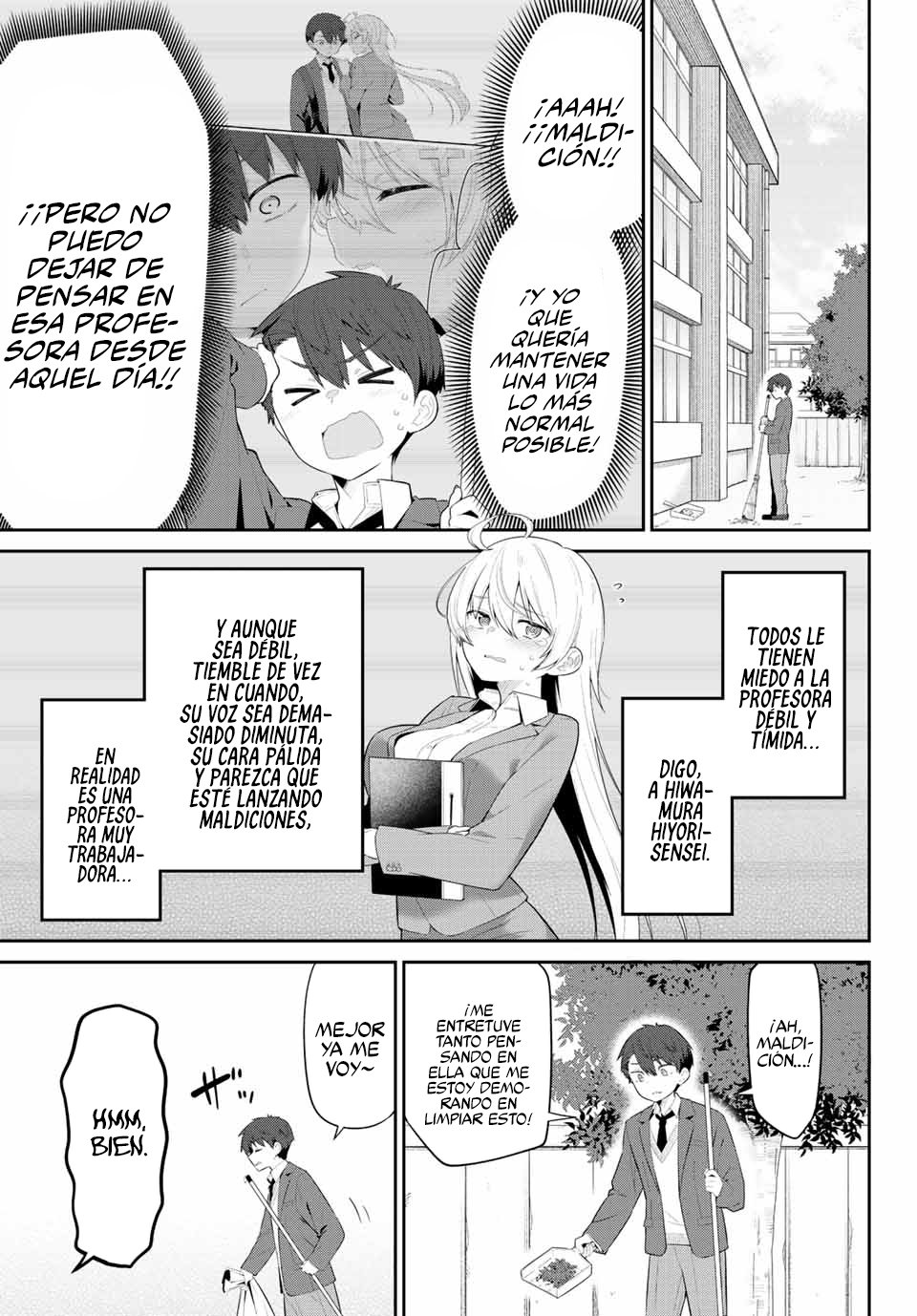 Yowayowa Sensei Capitulo 2: Débil y Tímida Detrás de la Escuela página 4