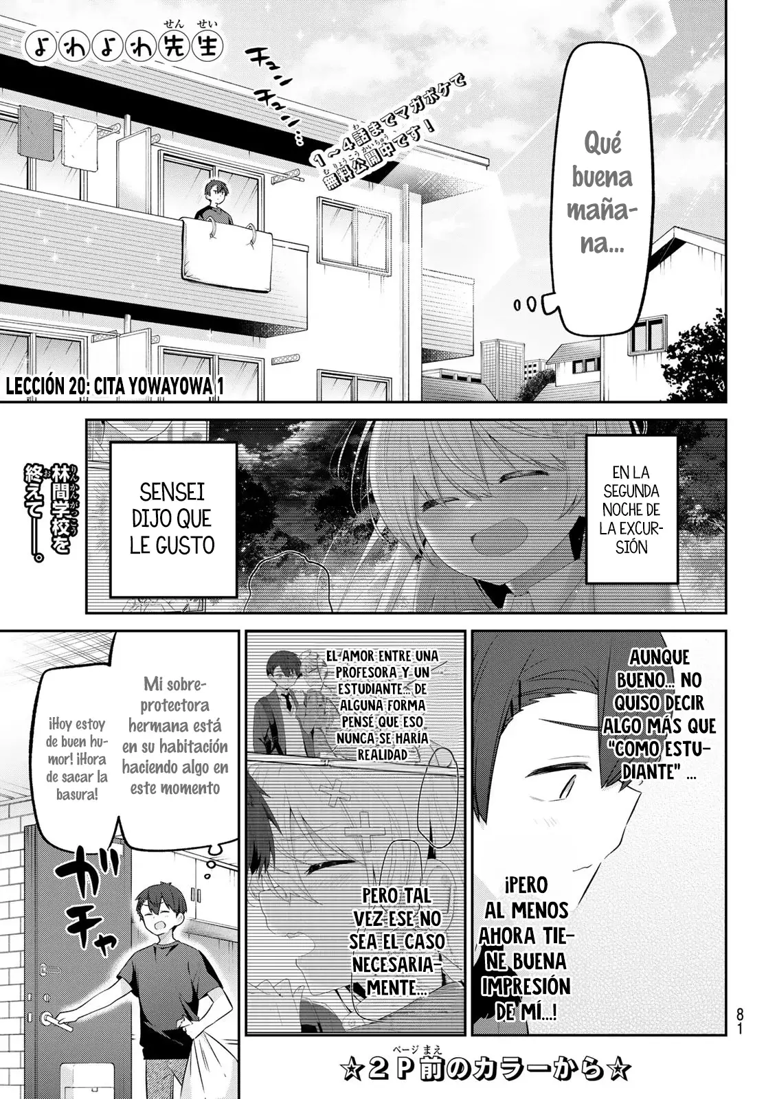 Yowayowa Sensei Capitulo 20 página 3