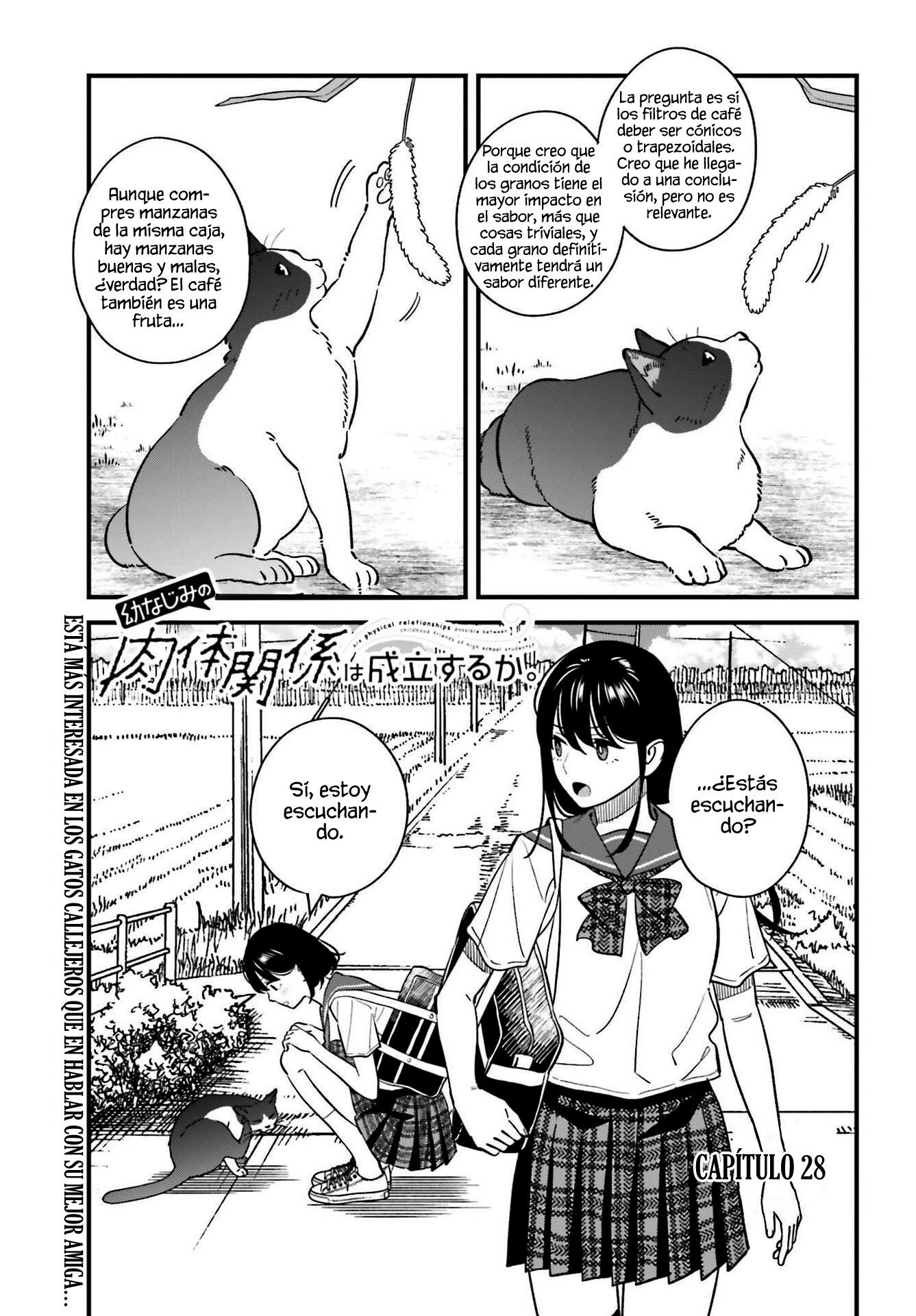 Are physical relationships posible between childhood friends of high school students? Capitulo 28 página 3
